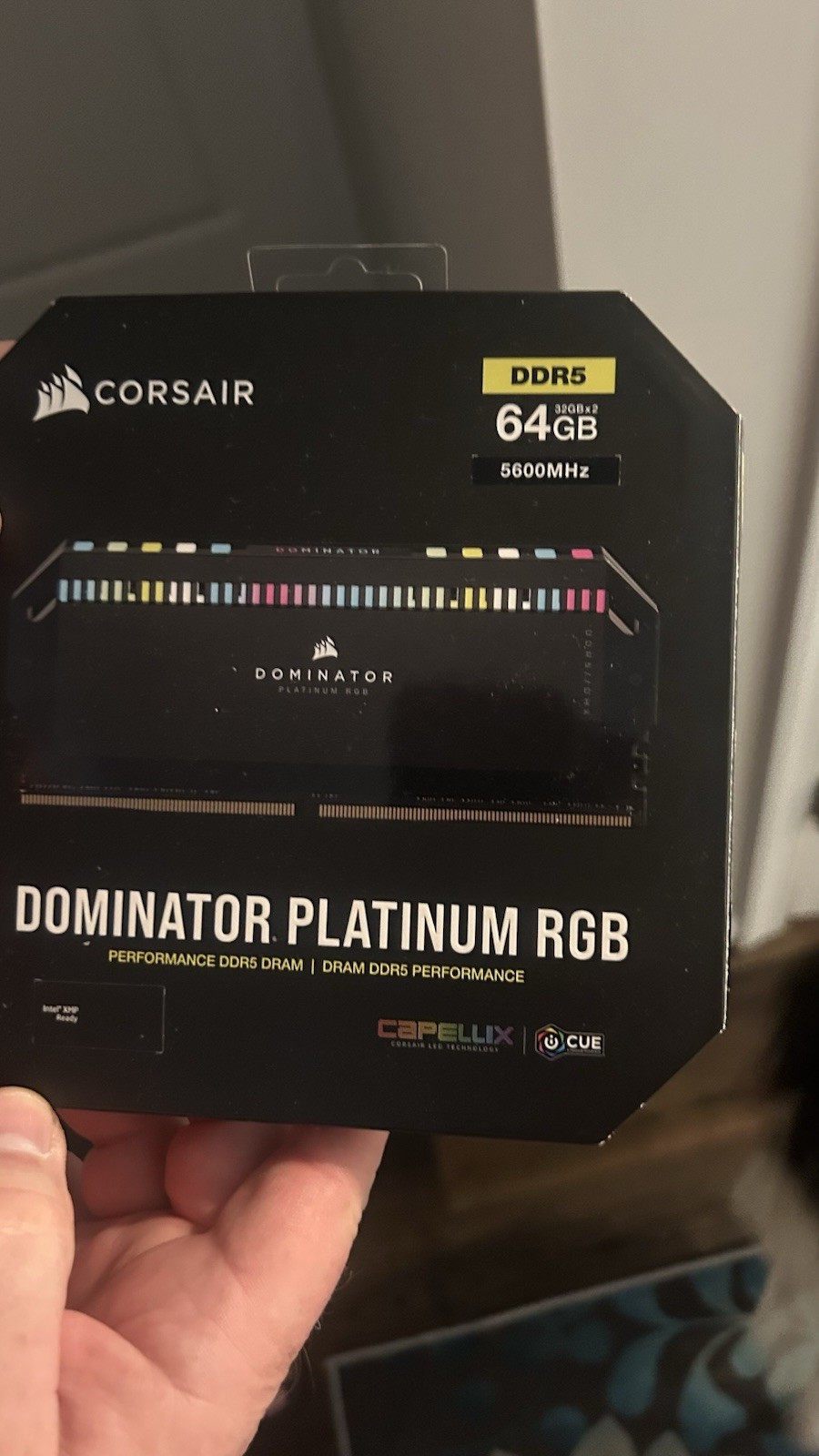 Corsair Dominator Platinum RGB DDR5 64GB (2x32GB) 5600MHz DIMM Intel XMP Ready