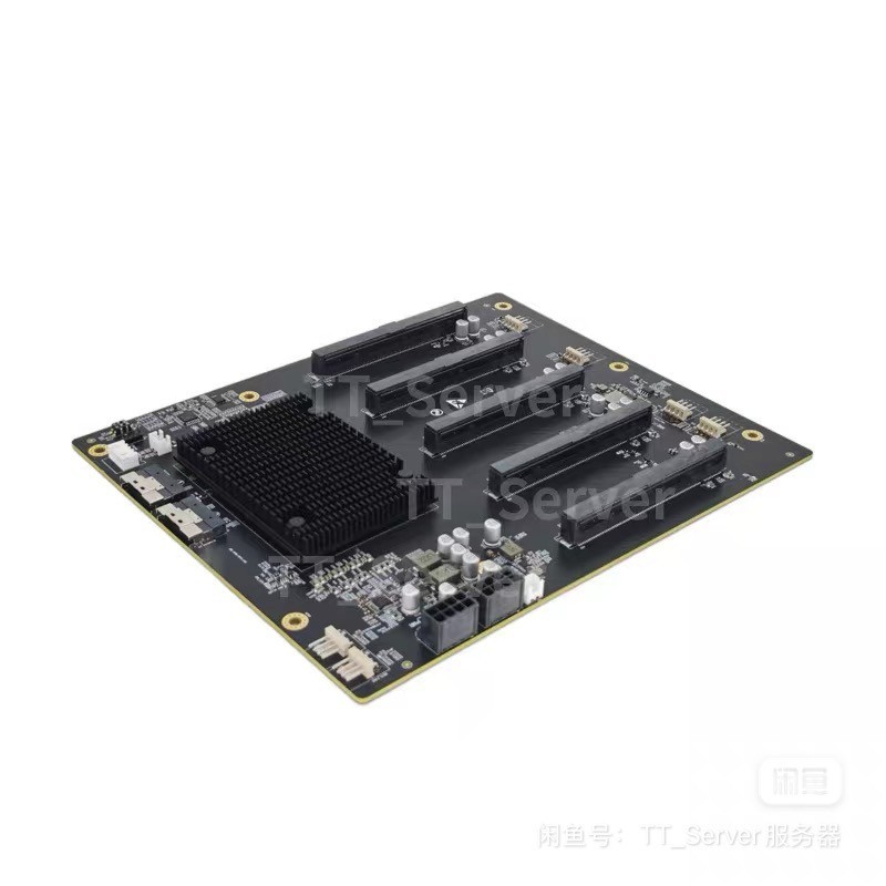 PLX88096 5-card Expansion Baseboard PCIe 4.0 No Splitting for Graphics Card
