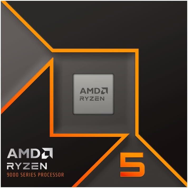 AMD Ryzen 5 9600X Processor (Zen 5) 6-Core 3.9GHz AM5 65W CPU 100-100001405WOF