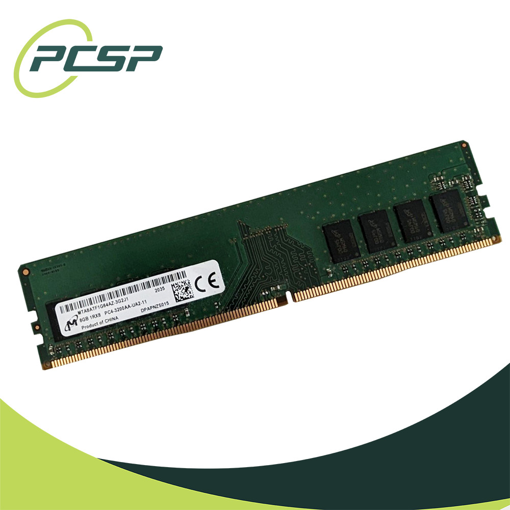 Micron 8GB PC4-3200AA-U 1Rx8 MTA8ATF1G64AZ-3G2J1 DDR4 Desktop Memory RAM