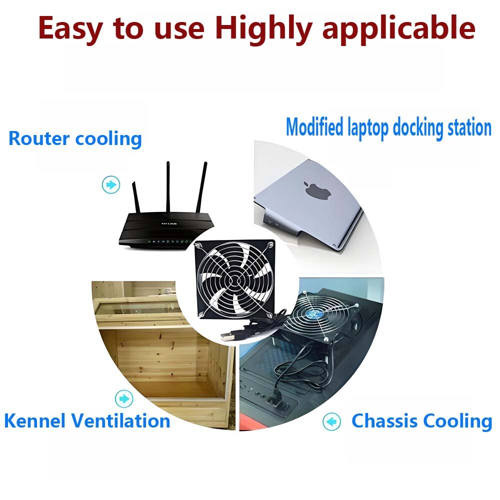 DC 3.7V-24V Brushless Chassis Cooling Fan 3510， 35mm x 35mm x 10mm 2 Pin Cable