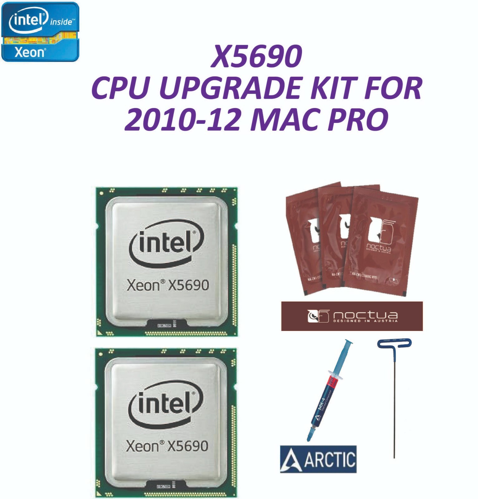 Mac Pro 12 Core 5,1 2010 2012 Pair X5690 3.46GHz XEON CPU upgrade kit 5.1