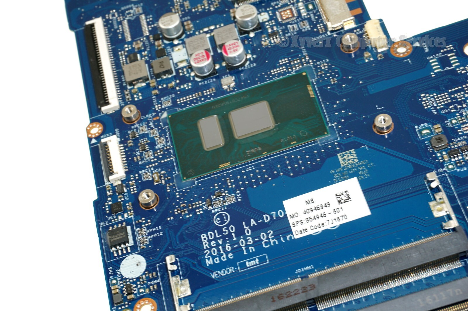 854949-601 LA-D704P OEM HP MOTHERBOARD INTEL i3-6100U 2.3GHZ 15-AY091MS (DD54)*