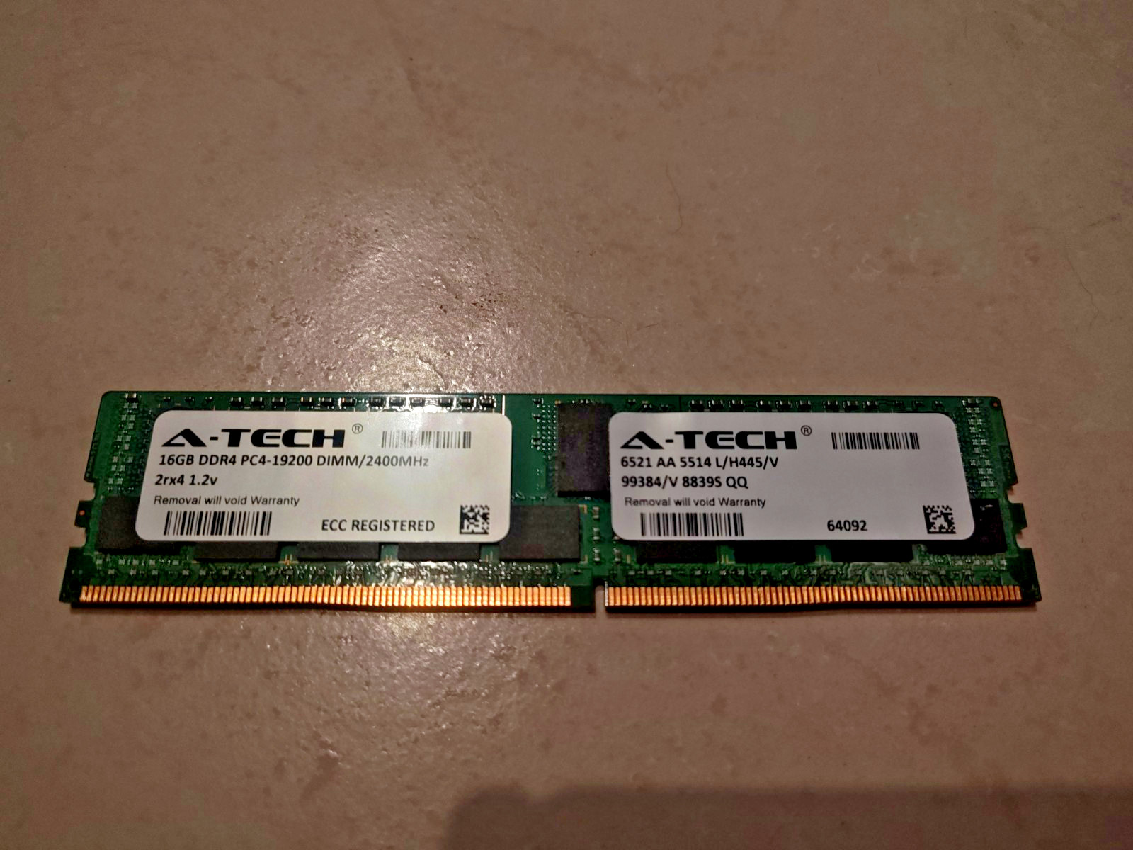 A-Tech 16GB 2Rx4 PC4-19200 Registered ECC REG RDIMM DDR4-2400 Server Memory RAM