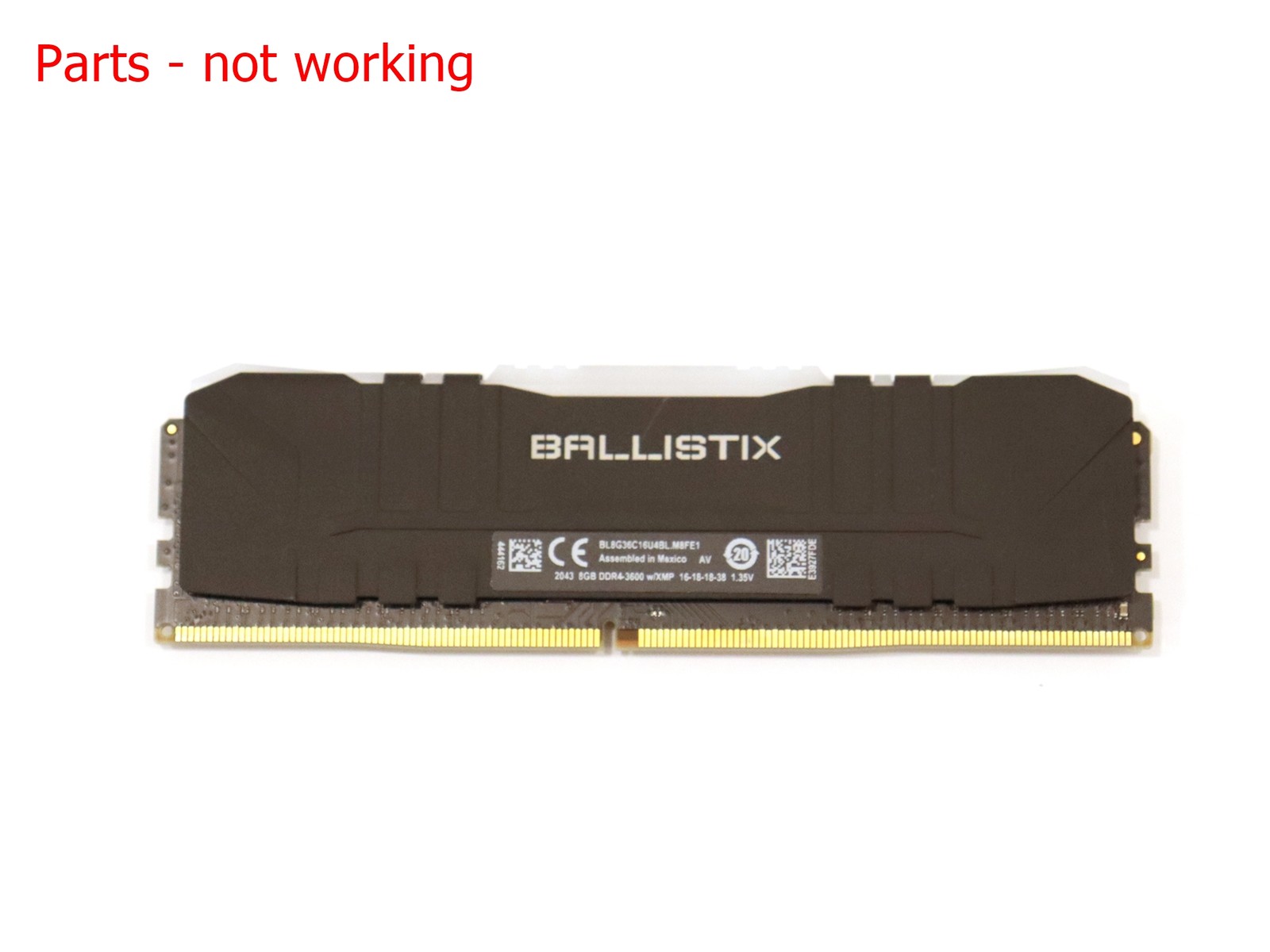 Crucial Ballistix 8GB (1x8GB) DDR4-3600MT/s DIMM Memory | BL8G36C16U4BL.M8FE1