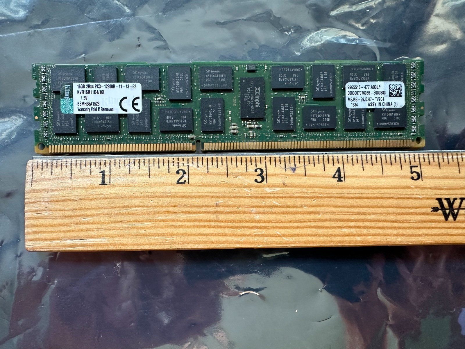 Kingston 16GB DDR3 1600MHz PC3-1280 ECC Registered Server RAM