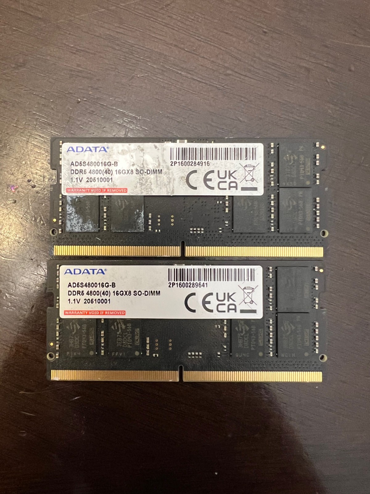 ADATA 16GB 262-Pin DDR5 SO-DIMM DDR5 4800 Laptop RAM AD5S480016G-B