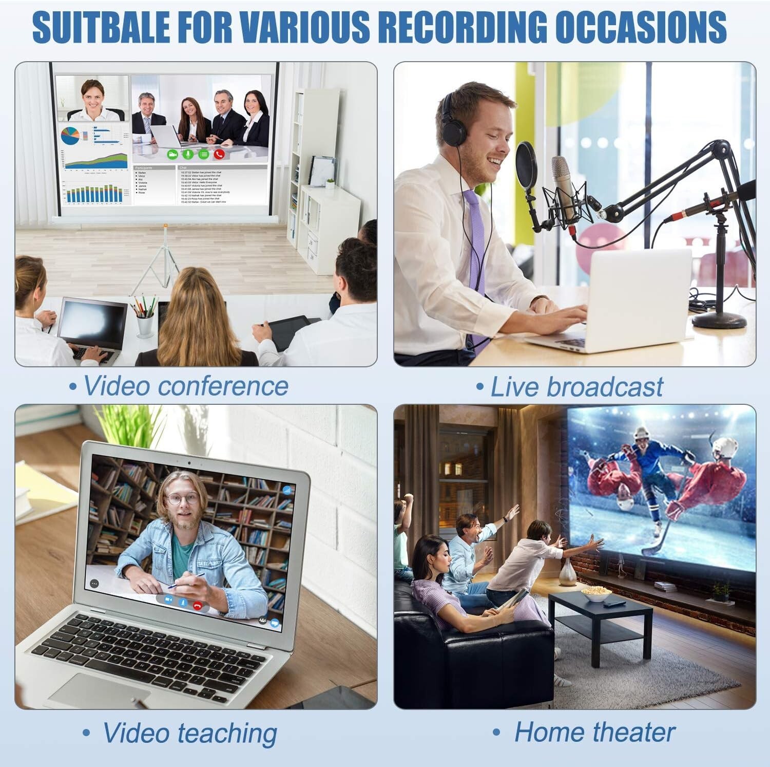 Video Capture Card, USB 3.0 HDMI to USB C Audio Capture Card, 4K 1080p60fps NEW
