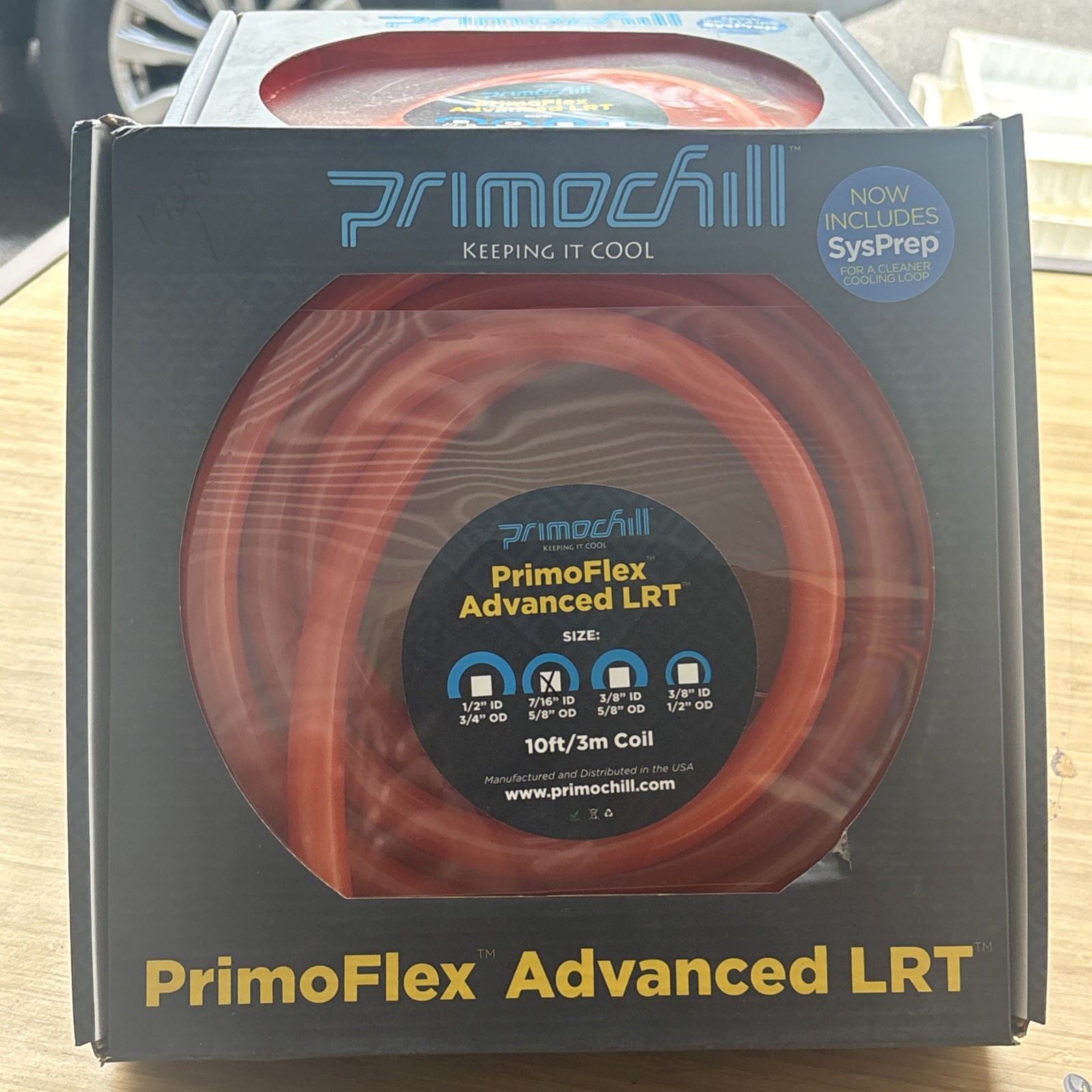 UV Pearl Orange PrimoFlex Advanced LRT Tubing 7/16″ ID x 5/8″ OD 10 Ft/3m Coil