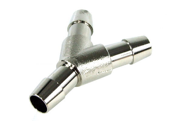 8mm (10/8mm) Y Hose Connector – Nickel Plated Brass