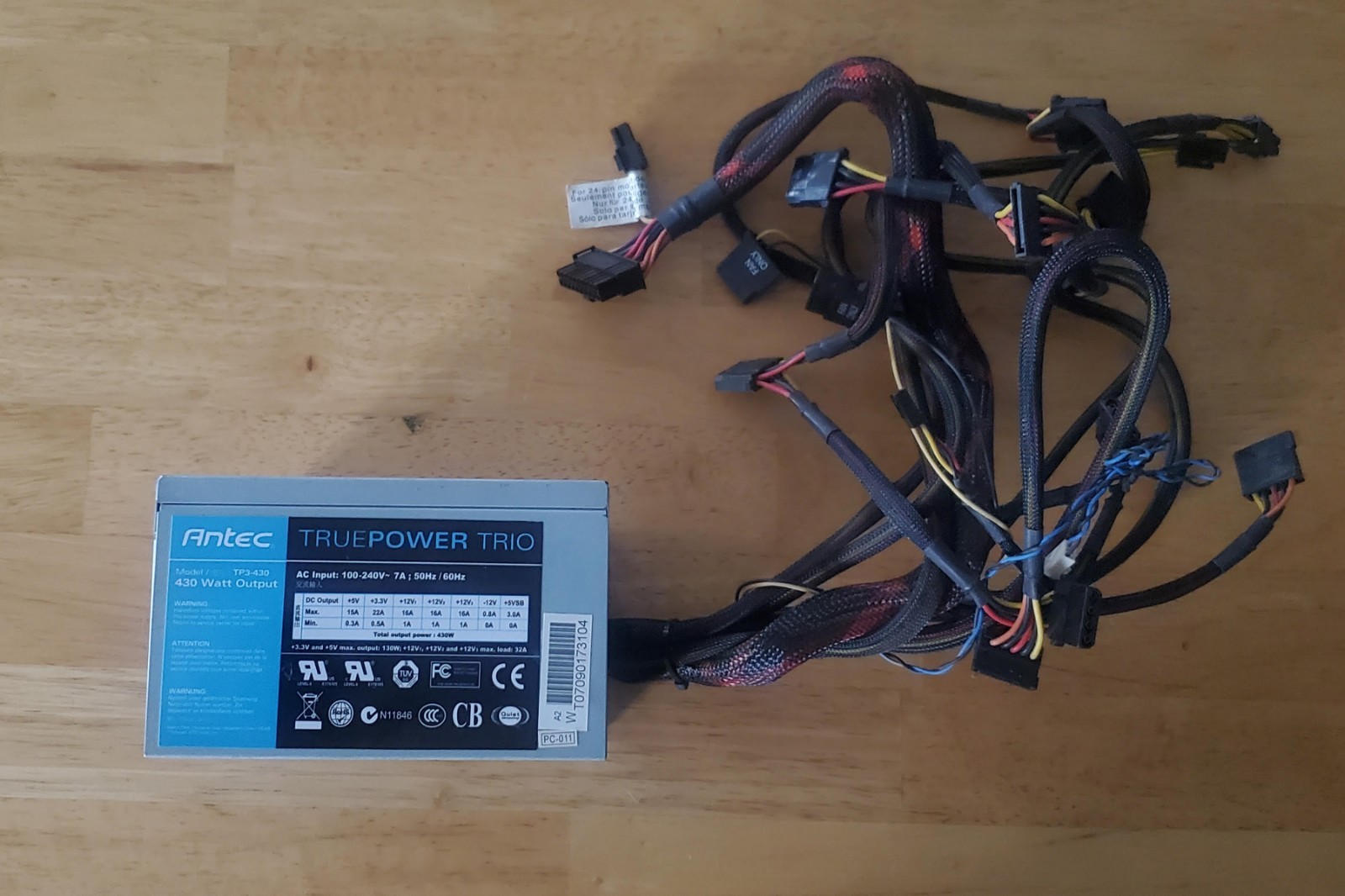 Used Antec TP3-430 TruePower Trio power supply output 430 watts — FREE SHIPPING