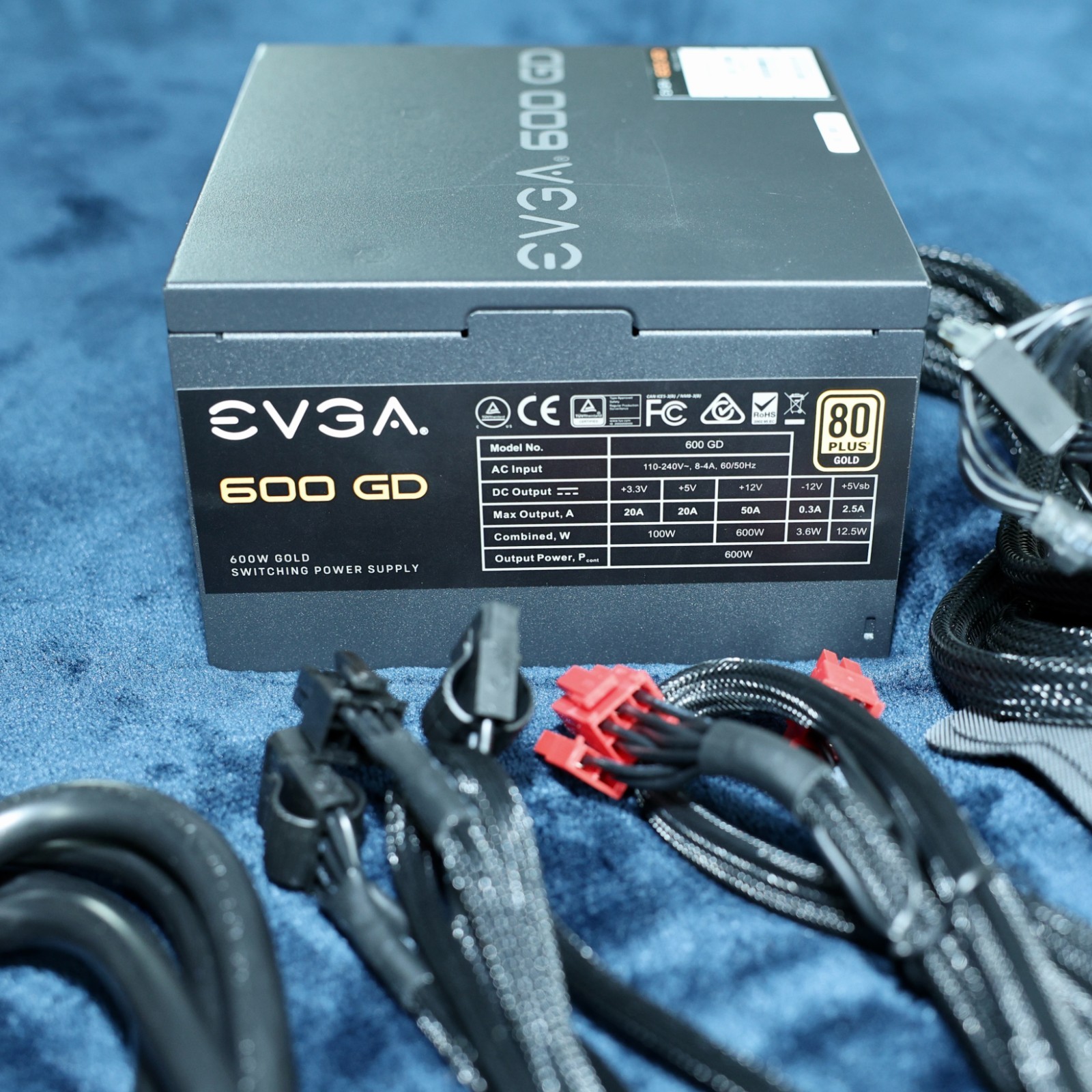 EVGA 600 GD 600W Gold Switching Power Supply 100-GD-0600 w/ Accessories 🔥