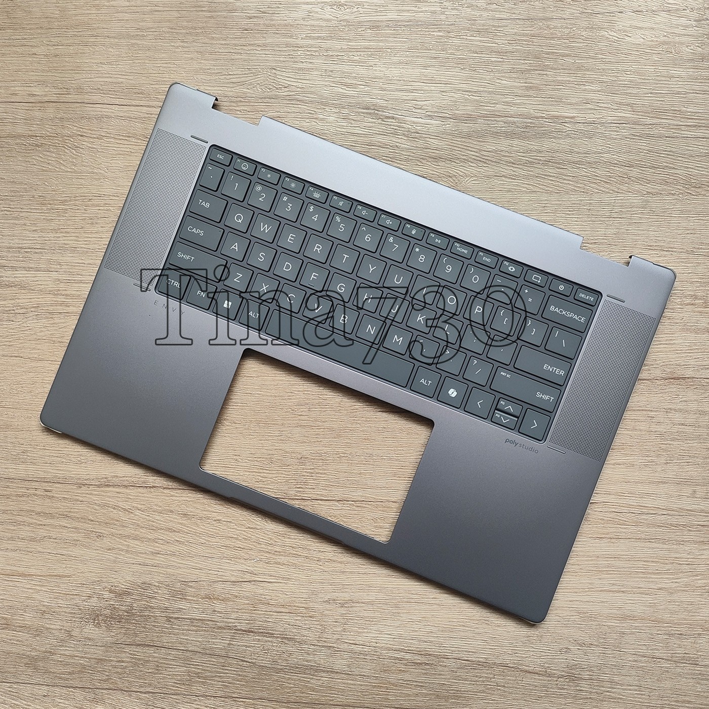 New HP Envy X360 16-AD 2-in-1 Palmrest Keyboard Backlit Gray N93765-001 US