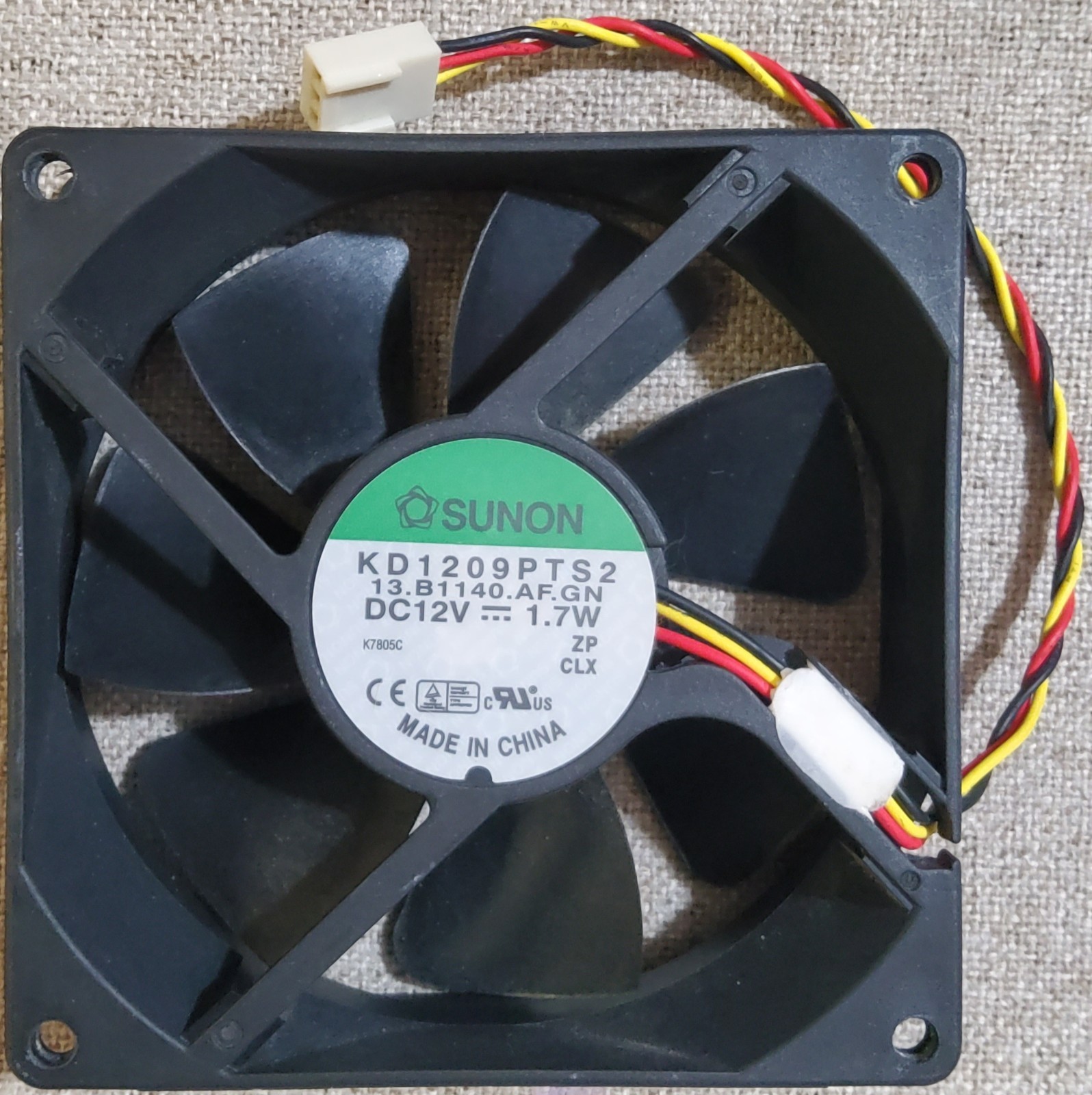 SUNON Cooling Fan KD1209PTS2 13.B1140AF.GN DC12V 1.7W KD1209PTS2-CLX
