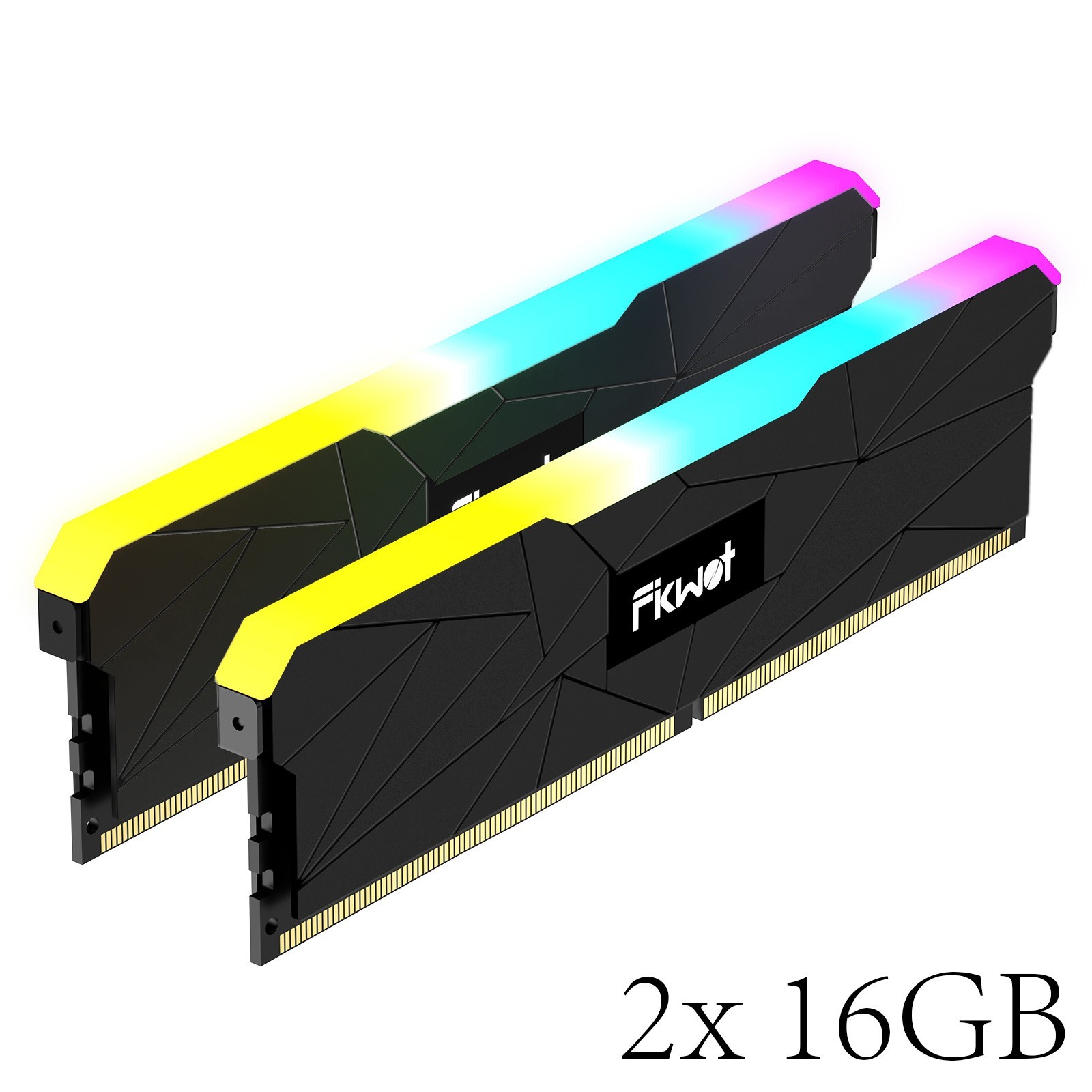 Fikwot RGB DDR4 RAM 32GB (2x16GB) 288-Pin 3200MHz UDIMM PC Desktop Memory Ram