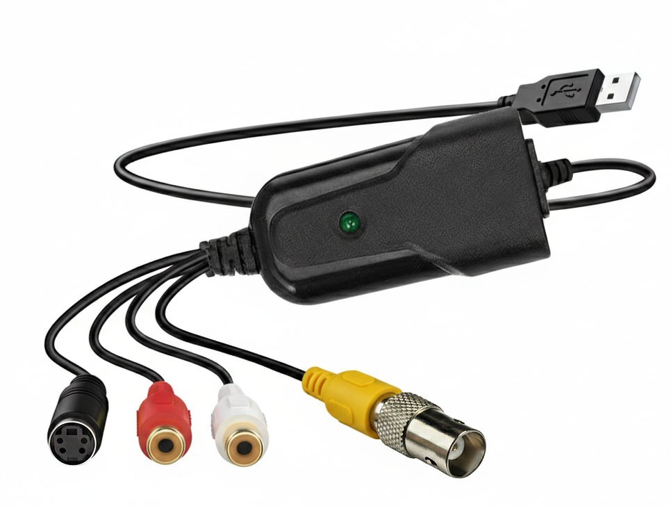 USB 2.0 Video Frame Grabber W/ Composite RCA BNC S-Video Inputs │Plug-N-Play