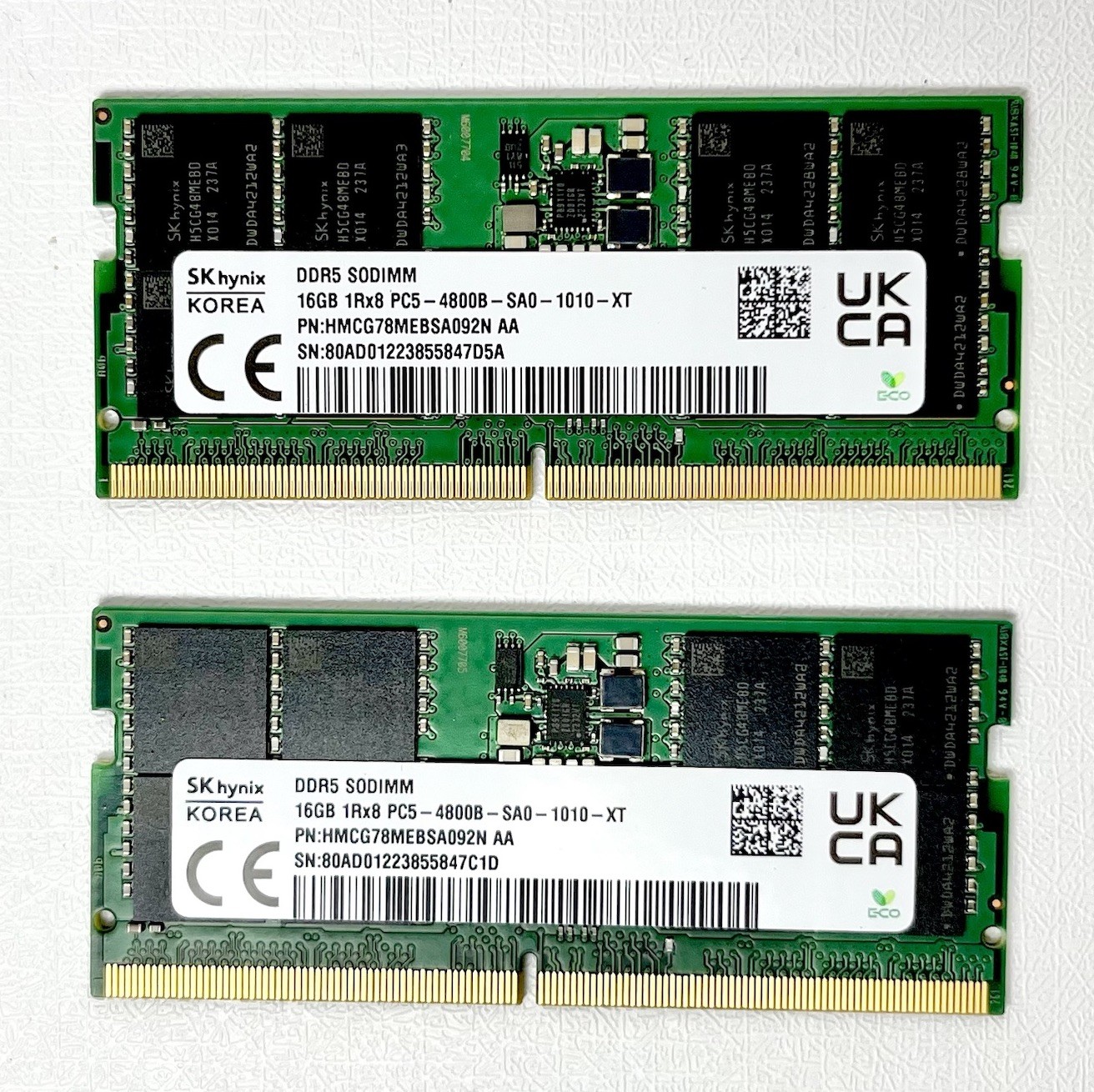 SK Hynix 32gb (2 x 16GB) 1Rx8 PC5-4800B-SA0-1010-XT DDR5 Laptop HMCG78MEBSA092N