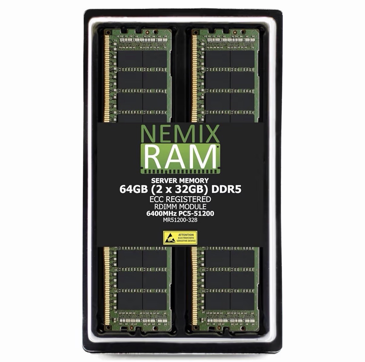 NEMIX RAM 64GB (2X32GB) 2Rx8 DDR5 6400MHz PC5-51200 RDIMM