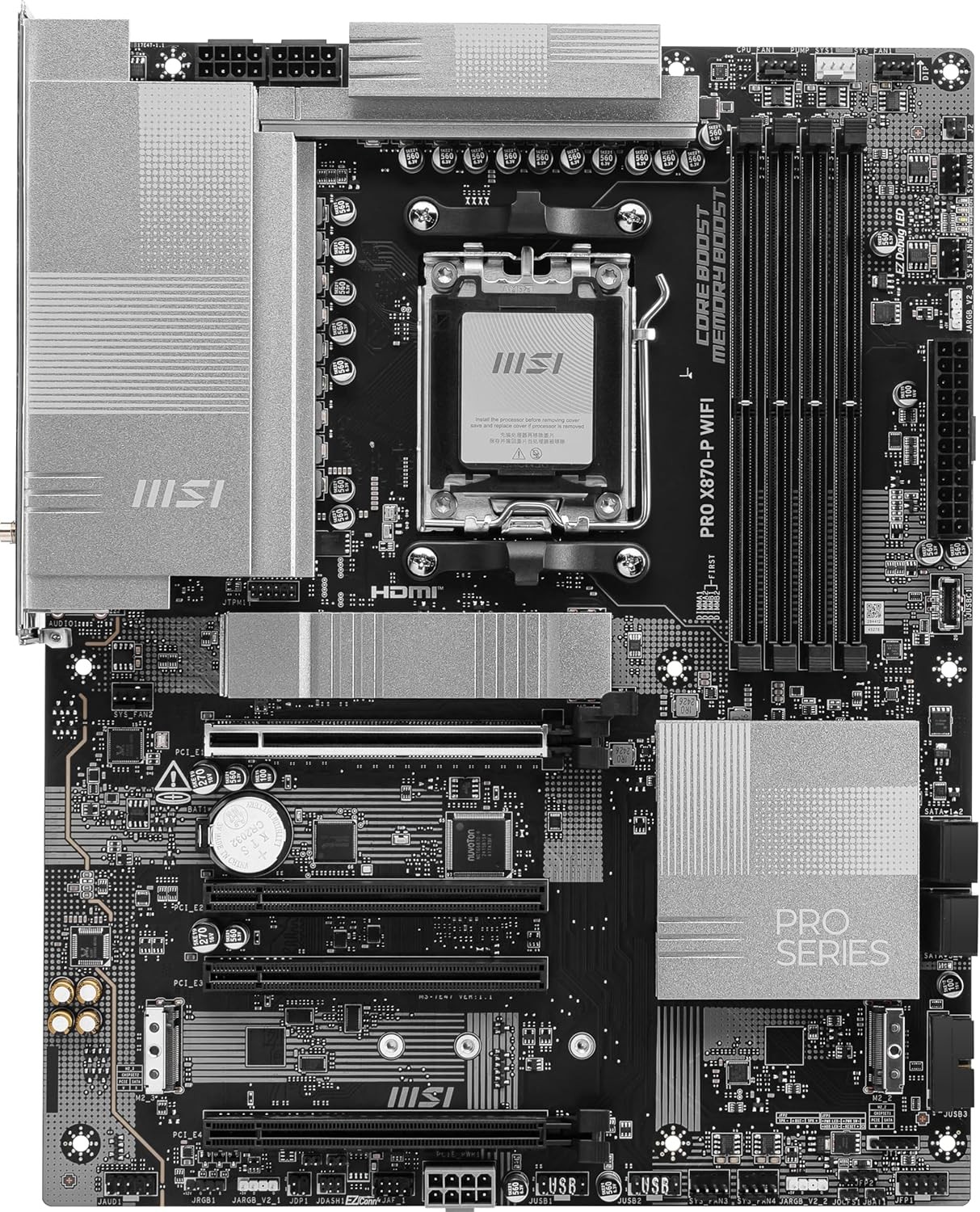 MSI ProSeries Motherboard AMD Ryzen 9000/8000/7000 AM5 DDR5 PRO X870-P WIFI