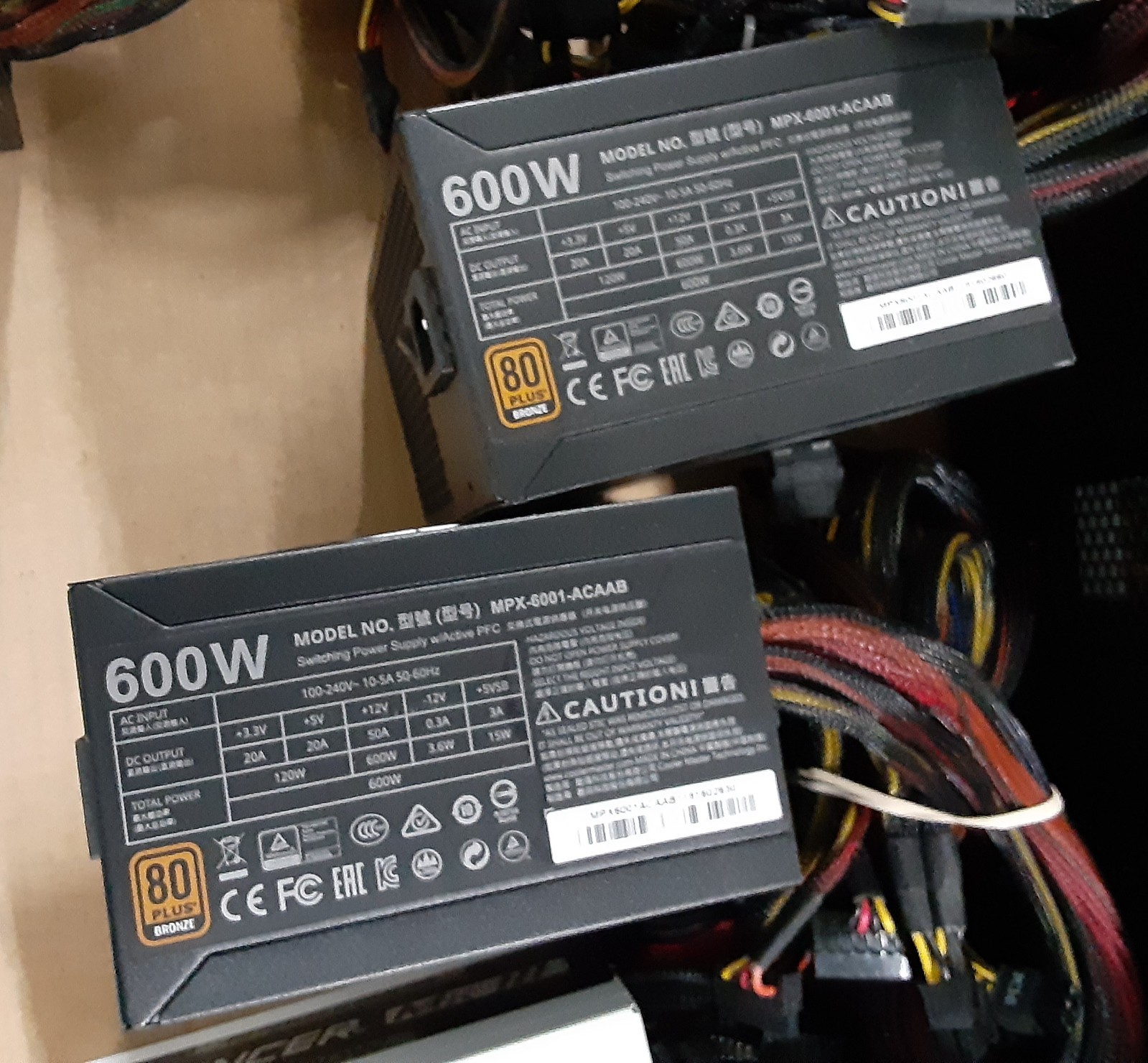 *LOT OF 6* Mixed Brand Power Supply Units | 500W-650W | See Photos/Description