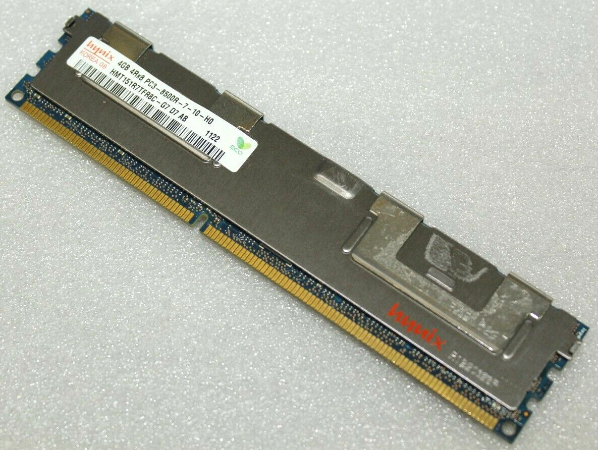 Hynix 4GB 4Rx8 PC3-8500R DDR3 ECC Registered Server Memory Ram HMT151R7TFR8C-G7