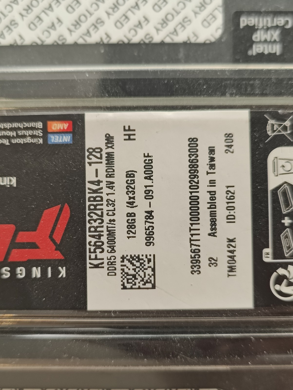 Kingston FURY Renegade DDR5 RDIMM 128GB Kit (4x32GB) 6400 MT/s ECC Registered Se