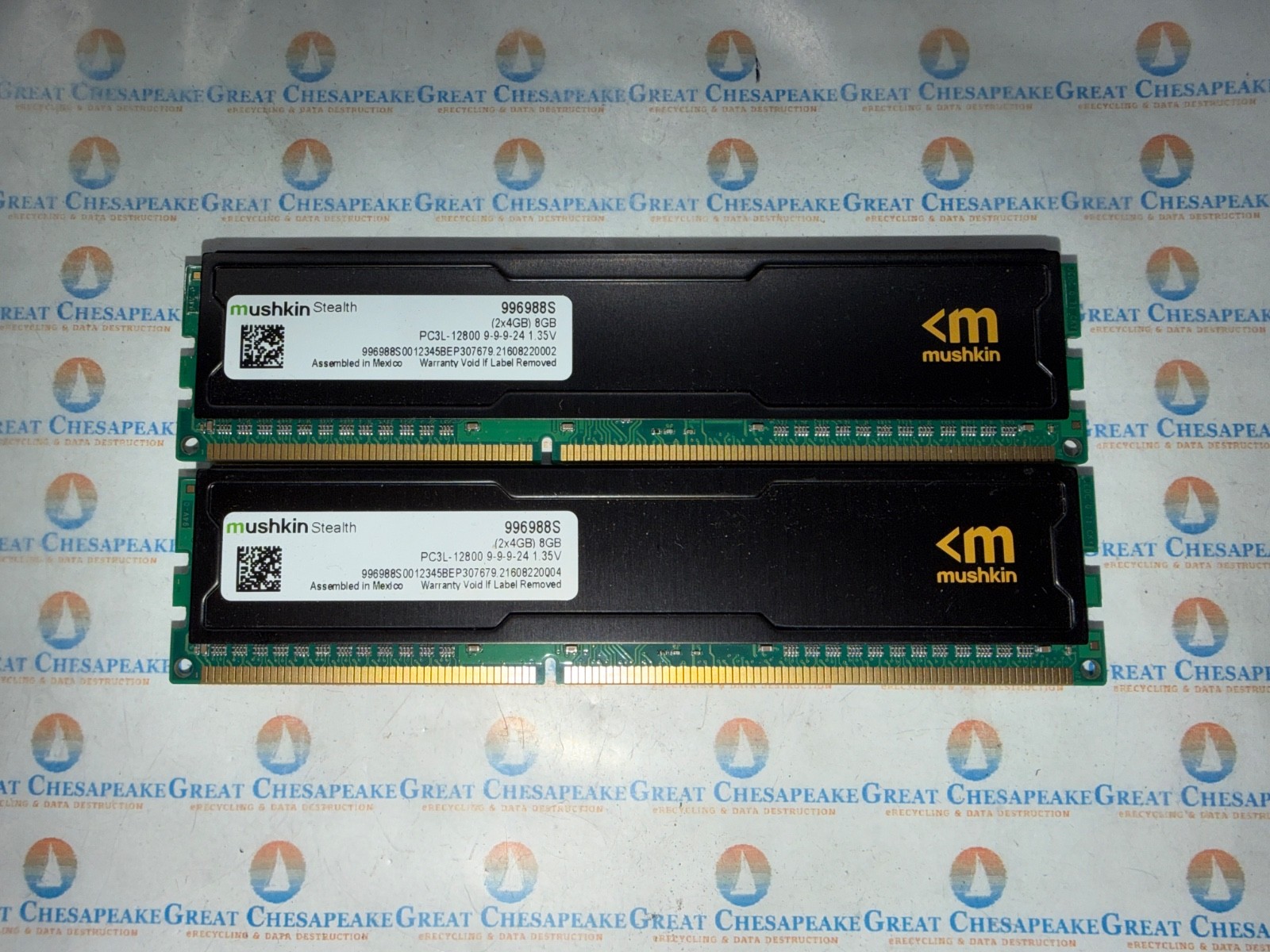 “Lot of 2” Mushkin Stealth 8GB Total (4GBx2) PC3L-12800 Desktop Ram TESTED!