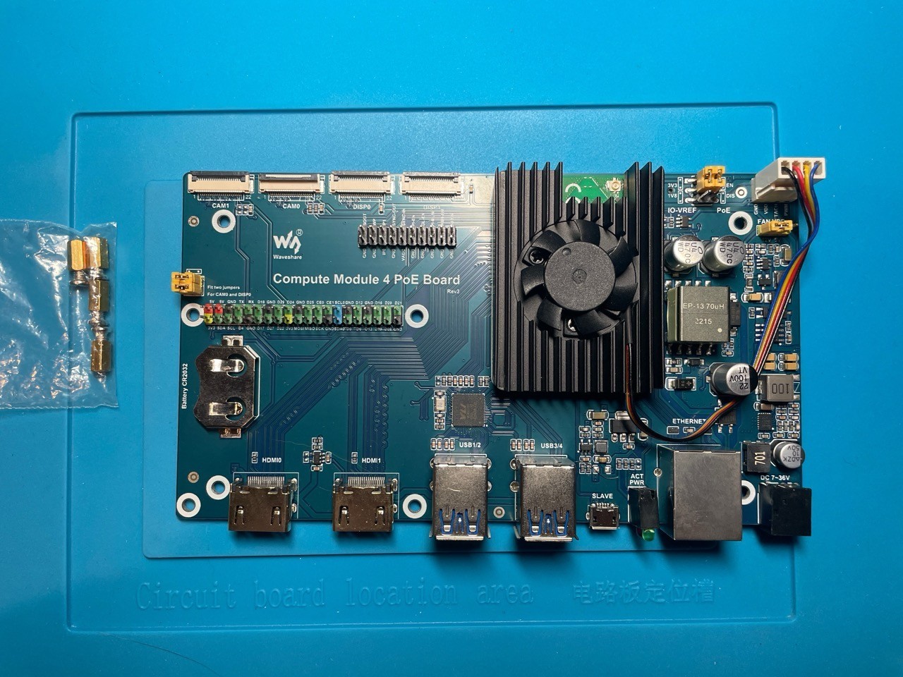 Raspberry Pi Compute Module 4 w POE Board, 4GB RAM, 16GB eMMC CM4 CM4104016