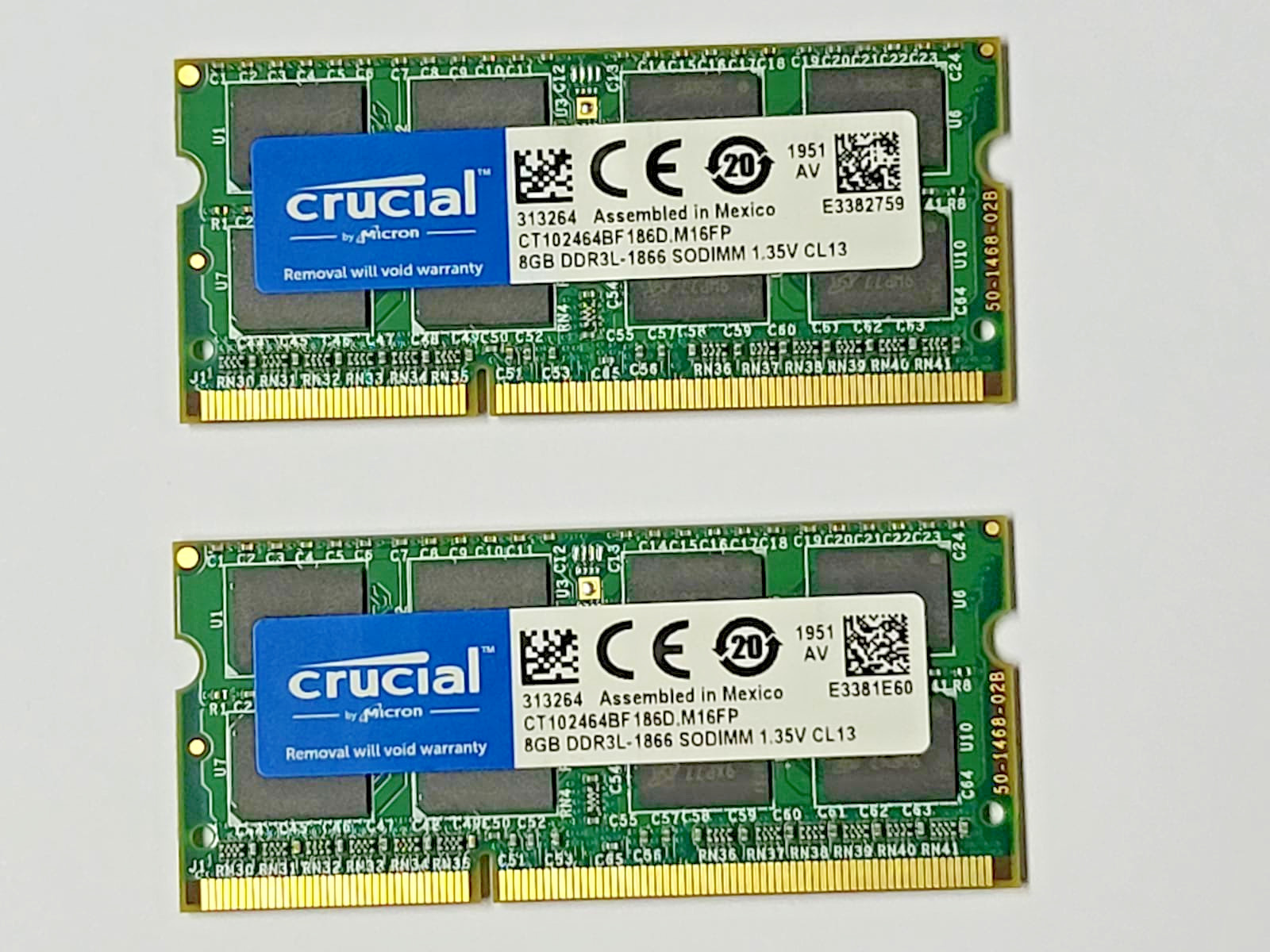 Crucial DDR3L 16GB 2x8GB 1866MHZ PC3L Laptop SODIMM 204-Pin Memory RAM WARRANTY