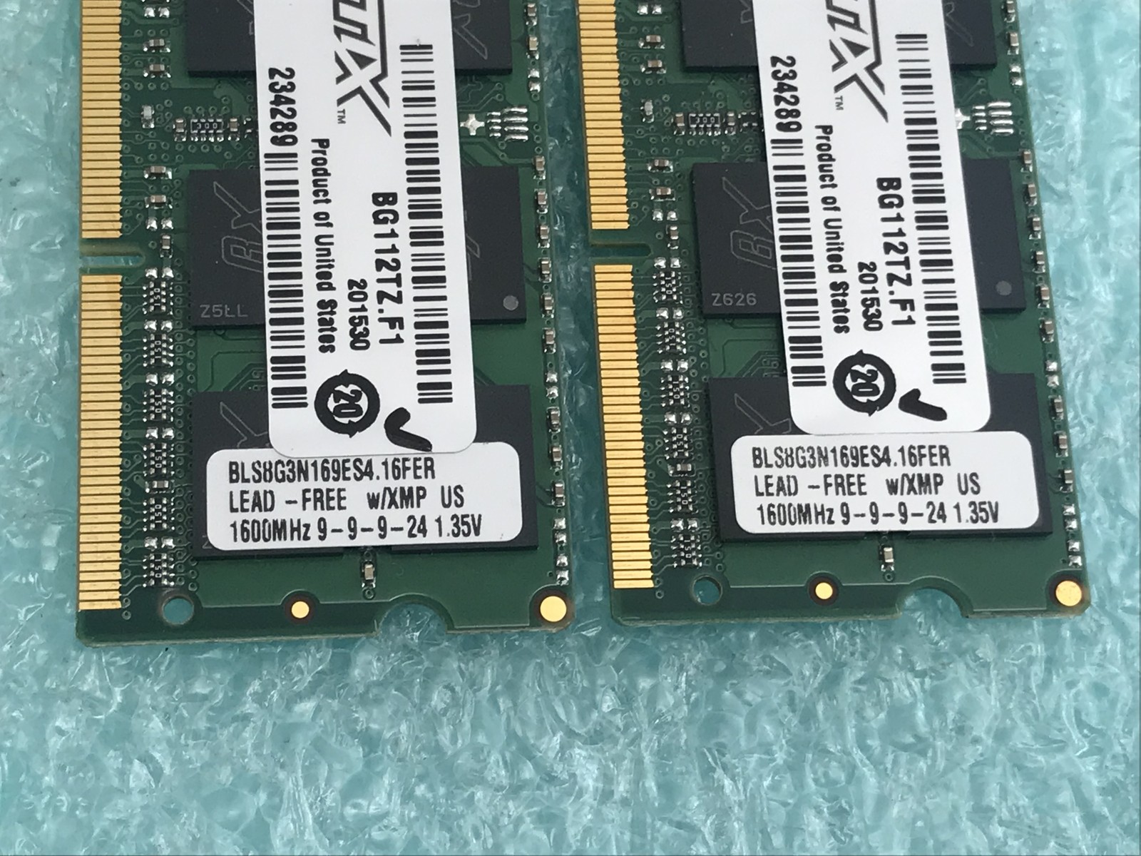 16GB(2 x 8GB) Crucial BLS8G3N169ES4.16FER DDR3 1600MHz SO-DIMM RAM – R684A