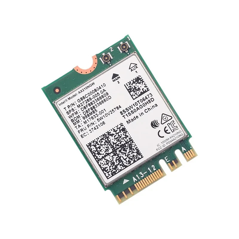 WiFi 6E Wireless Card Intel AX210 Tri-Band 5374Mbps Network Adapter Bluetooth5.3