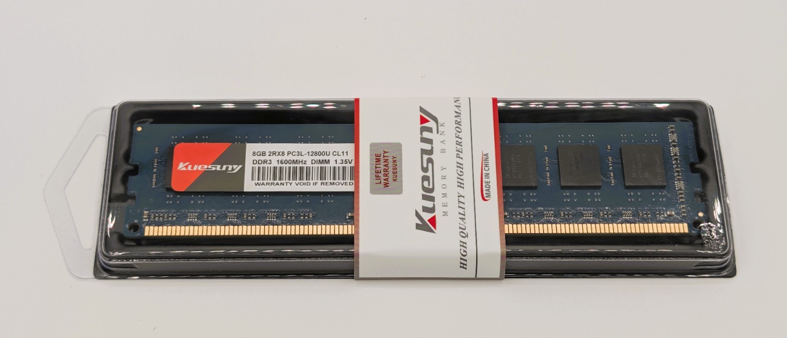 Kuesuny 8GB DDR3L 1600MHz Desktop RAM Memory PC3L-12800U CL11 1.35V 240-Pin