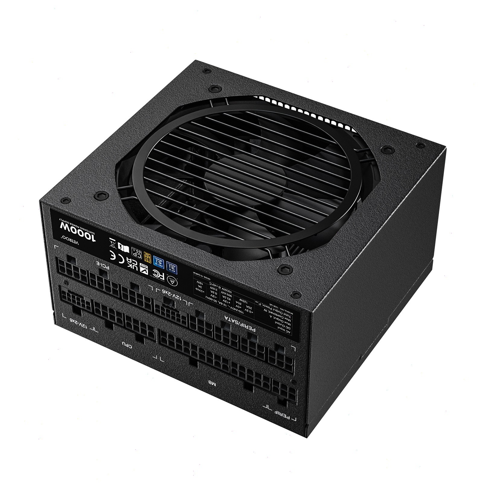 OPEN BOX Vetroo 1000W Black Power Supply ATX 3.1 PCIE 5.1 Full Modular 80 Gold