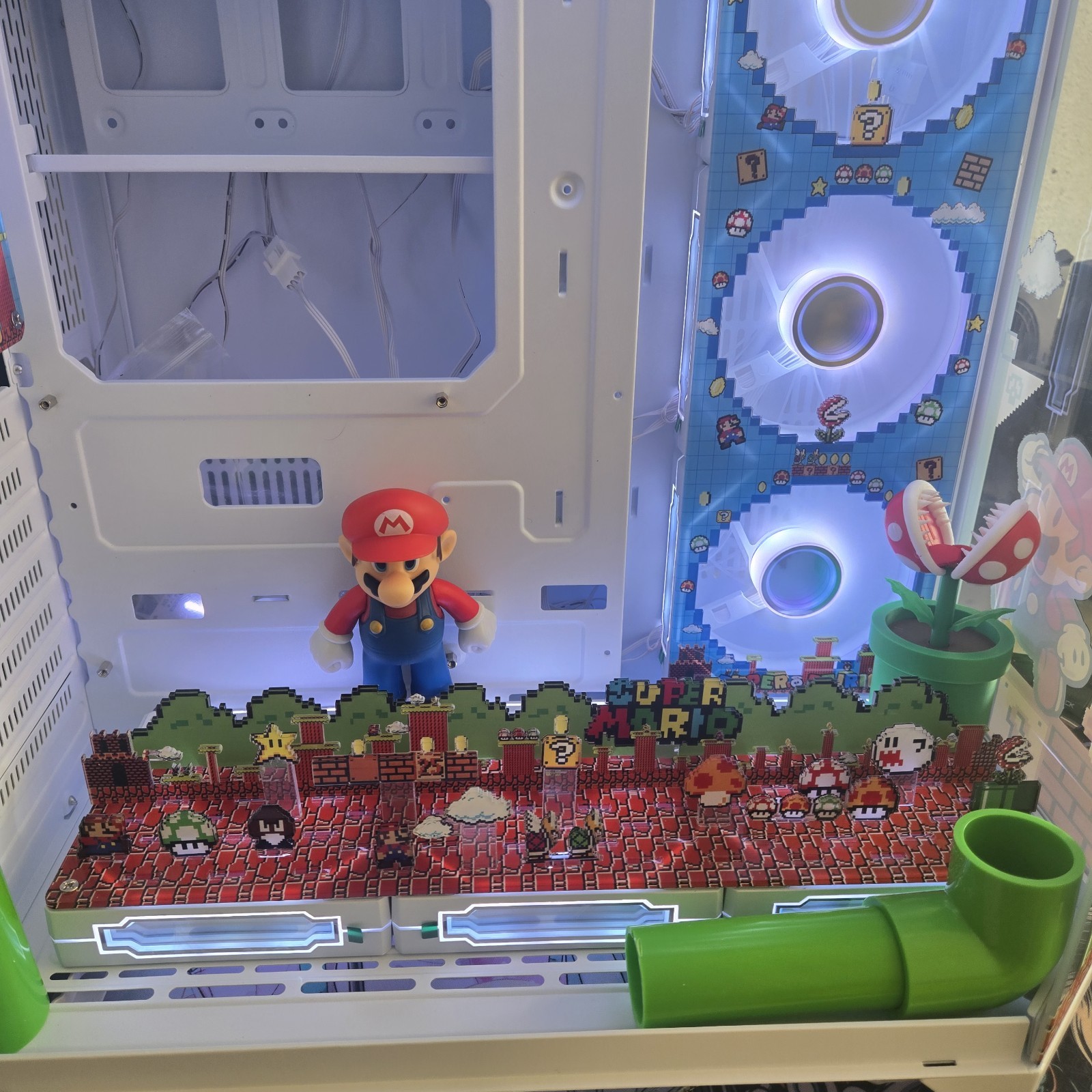Super Mario Bros Custom PC Case Diorama Kit – World 1-1 Edition (No Fans)