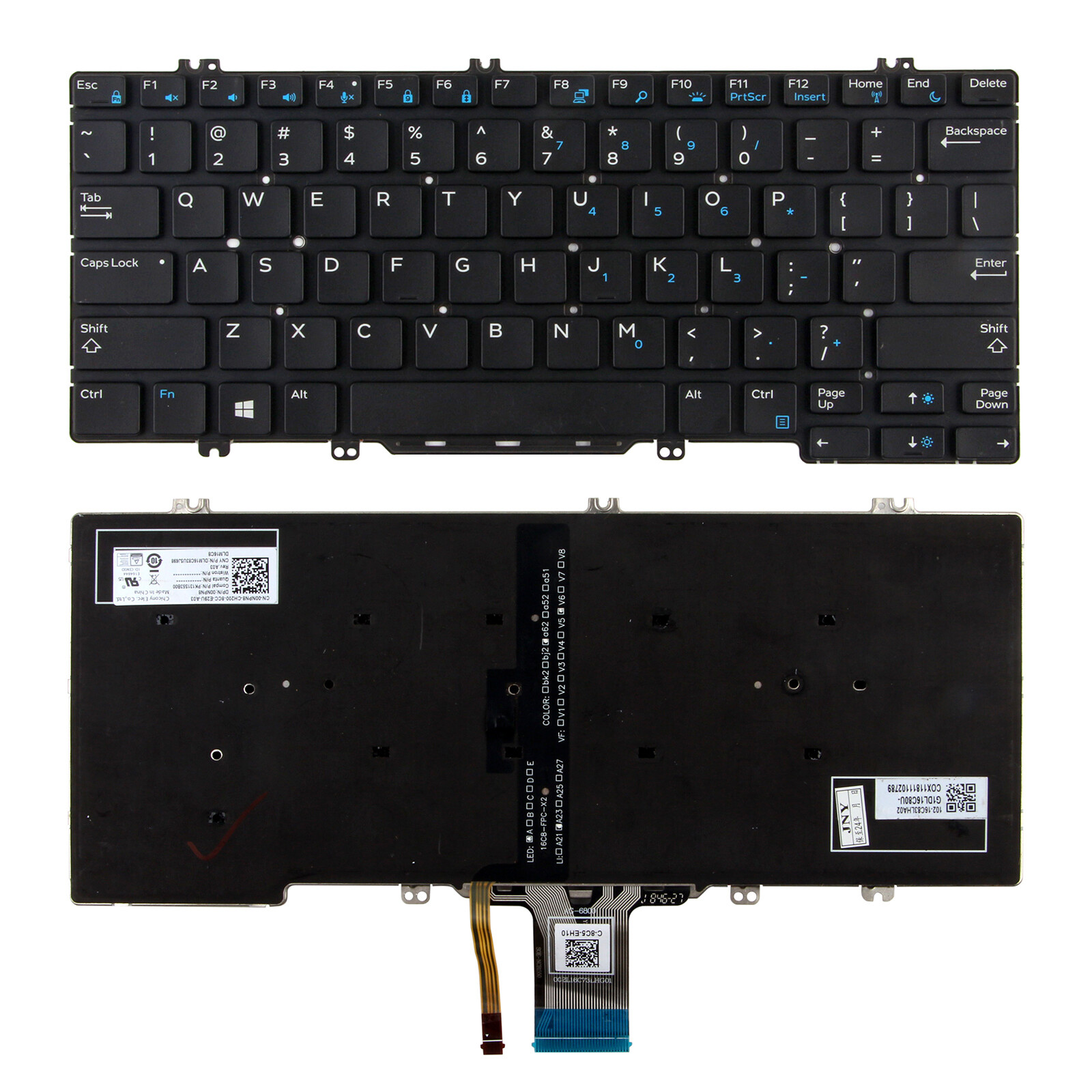 Genuine US Keyboard Backlight for Dell Latitude 5280 5290 7280 7290 7380 7390