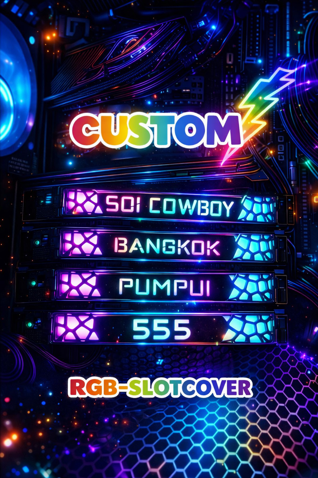 Custom RGB Slot Cover | Slot Bezel | HaloCoreX