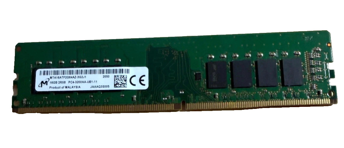 Micron 16GB DDR4 3200MHz Desktop RAM MTA8ATF2G64AZ-3G2E1