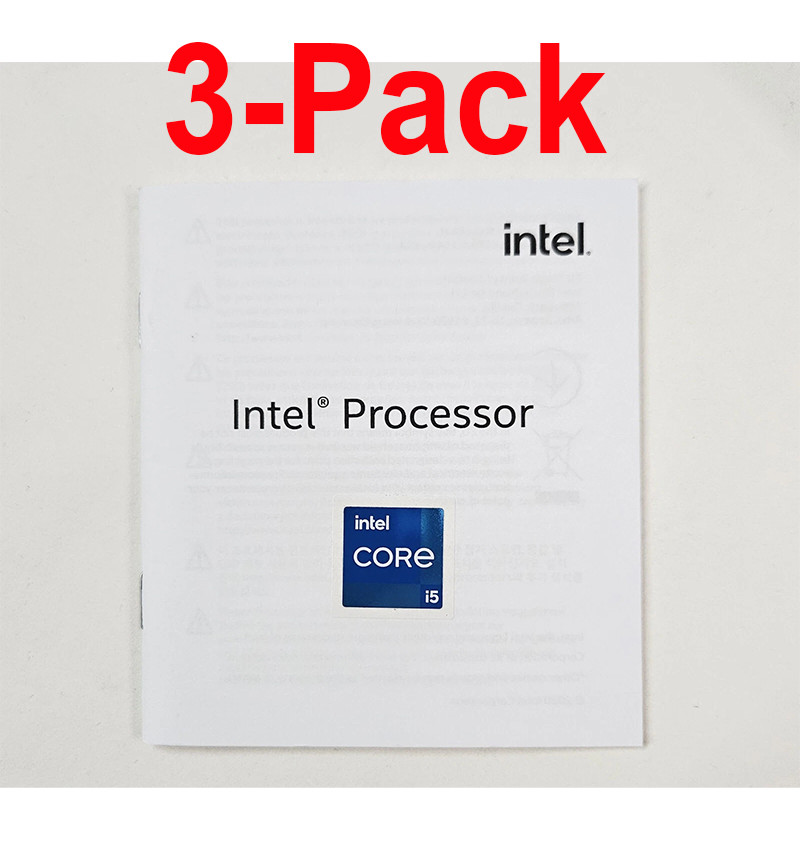 Genuine Intel 11~14th Generation Core i5 Badges Blue Color Sticker 1.8cm 3-Pack