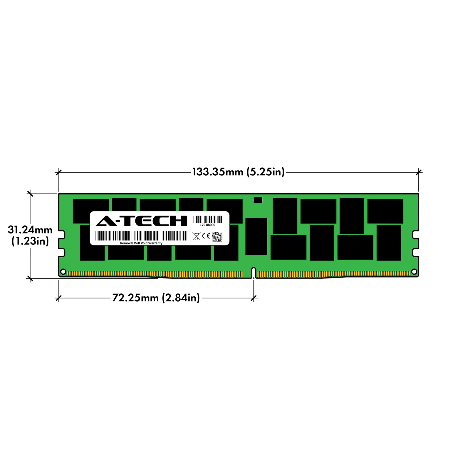 A-Tech 1TB 8x 128GB PC4-21300 DDR4 ECC Load Reduced LRDIMM Server Memory RAM