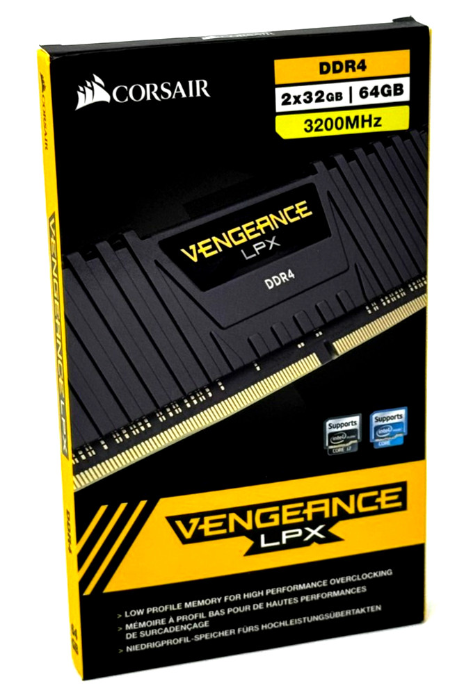 CORSAIR VENGEANCE LPX 64GB (2x32GB) DDR4 3200MHz C16 UDIMM Desktop Memory