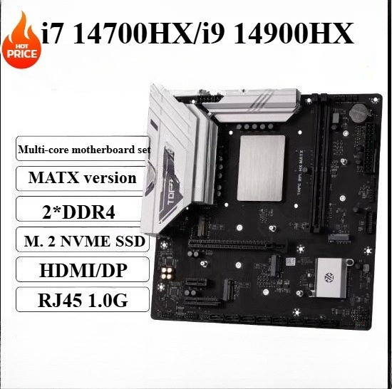 Core I9 14900/i7 14700HX Onboard CPU Set 2*DDR4 OC 4000MHz 8*SATA3.0 4*M.2 NVME