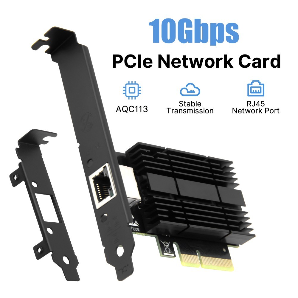 10Gbps PCIe Ethernet Network Adapter RJ45 Port AQC113 Chip NIC Card for Desktop