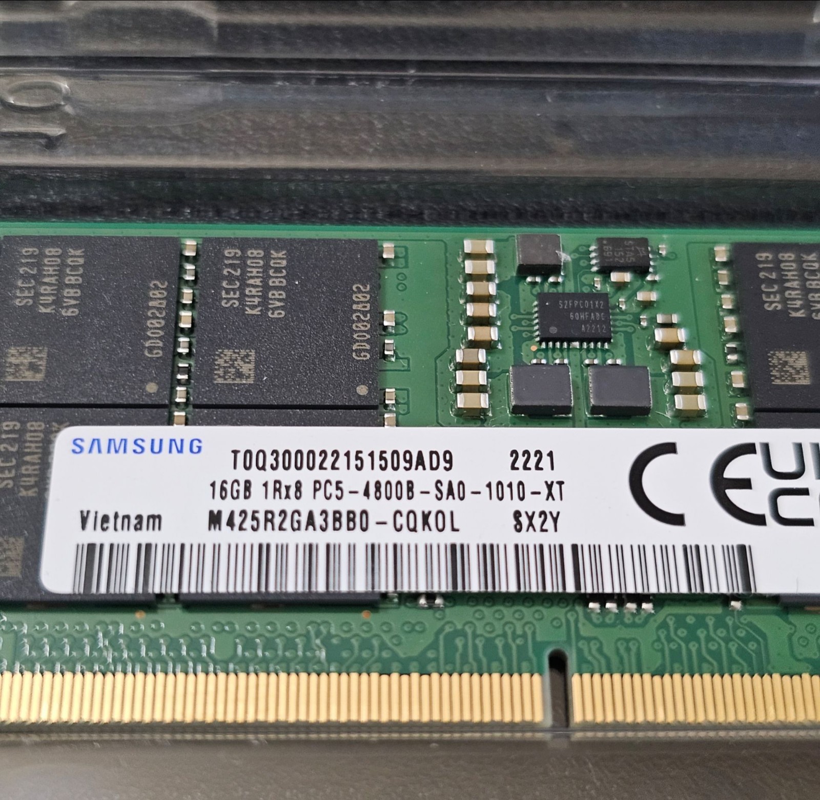 Samsung 32GB (2x16GB) DDR5 4800MHz PC5-38400 SO-DIMM RAM M425R2GA3BB0-CQK0L