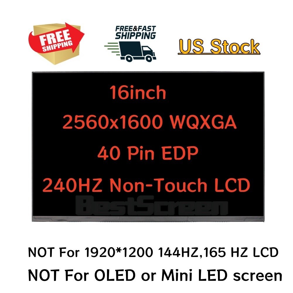 16.0” For Lenovo Legion Pro 5 16ADR10 LED Lcd Screen WQXGA 240Hz 5D11N42578