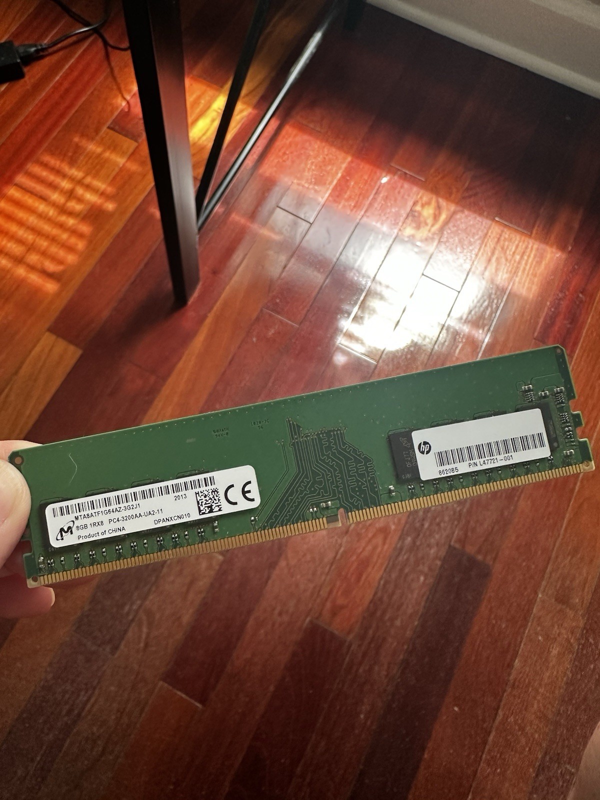 MTA8ATF1G64AZ-3G2J1 Micron 8GB DDR4 Non ECC PC4-25600 3200MHz 1Rx8 Desktop RAM