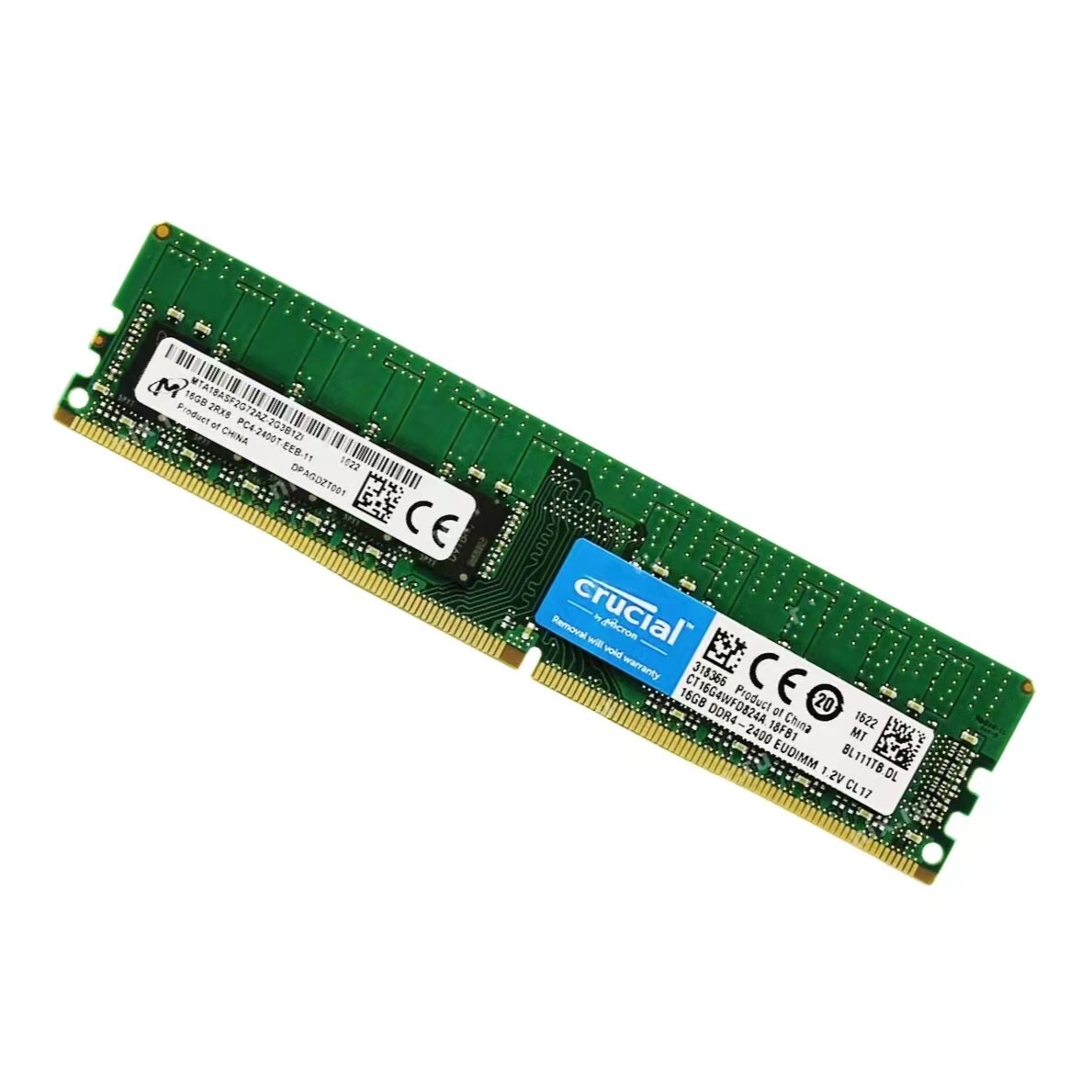 New Crucial 16GB DDR4 2400MHz PC4-19200 2RX8 ECC UDIMM Memory Ram CT16G4WFD824A