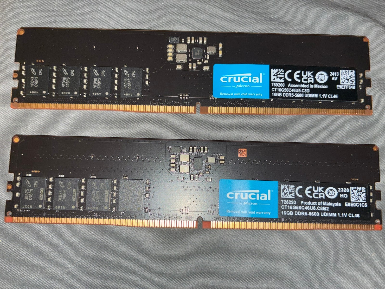 CRUCIAL 32GB (2x16GB) DDR5 RAM UDIMM 5600Mhz