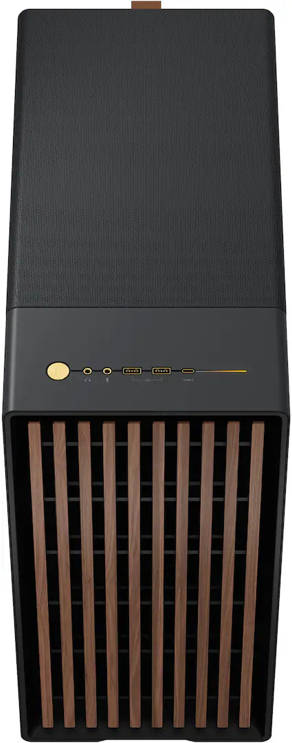 Fractal Design North ATX Mid Tower PC Case – Charcoal Black with Walnut Front