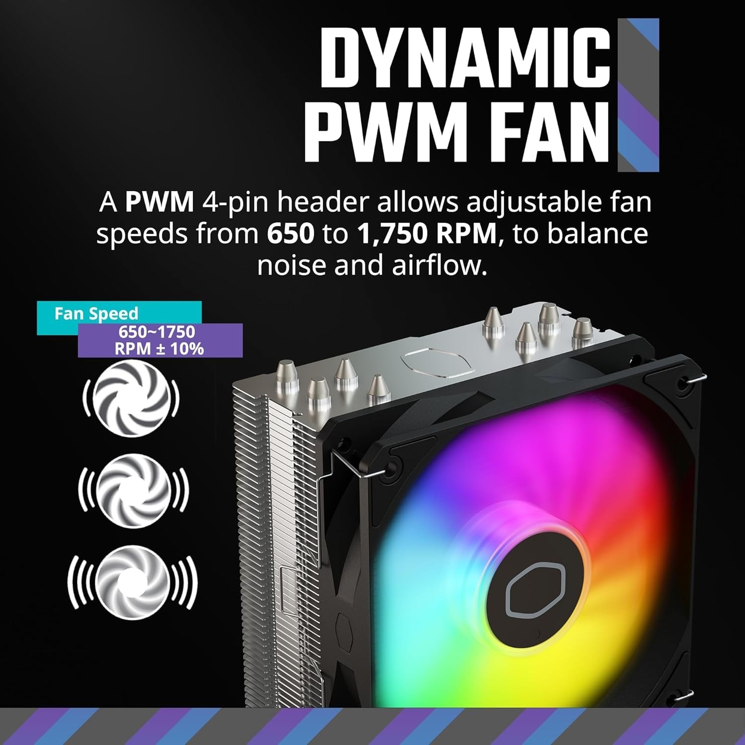 Cooler Master Hyper 212 Spectrum V3 CPU Cooler for AMD R7 Intel i7 152mm