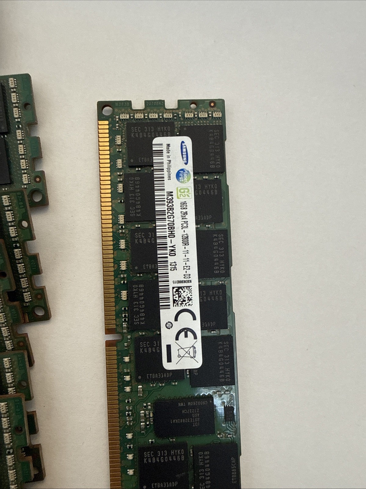 Lot of 11 Samsung 16GB DDR3 ECC REG Server RAM PC3L-12800R Untested